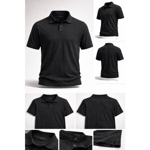 Men's Perry Ellis Polo Shirt Size L Black Clearance